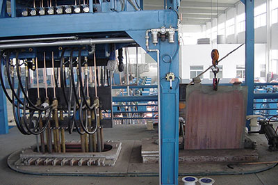 upward casting line of copper pipe